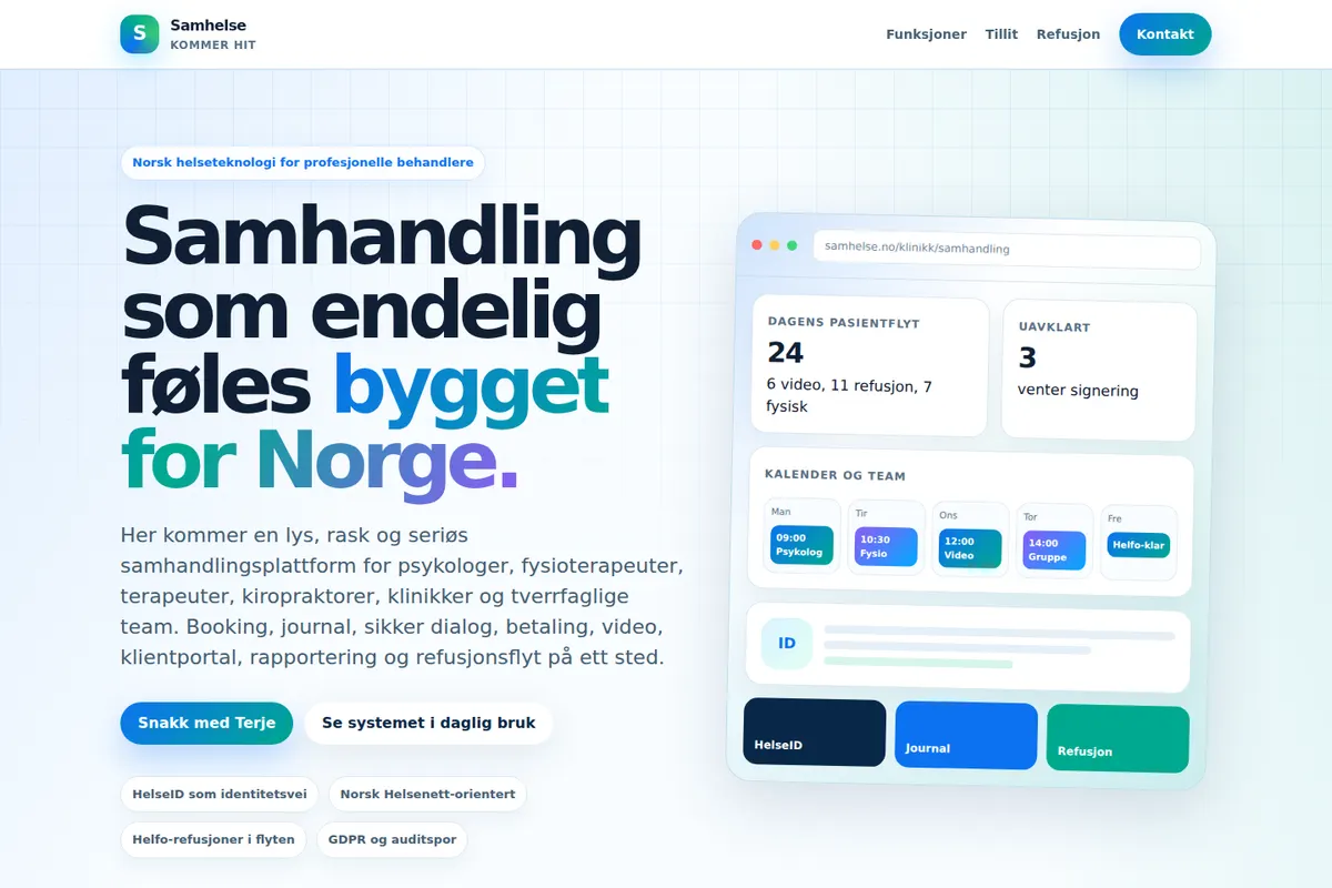 Produktsiden til Samhelse